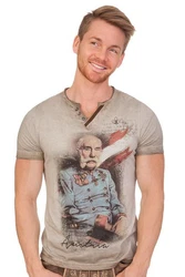 Hangowear Trachtenshirt Herren FRANZ beige/grau