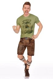 Trachtenshirt Trachtenshirt Herren - GUIDO - hellgrau, sand antik