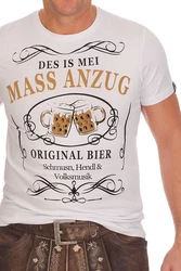 Hangowear Trachtenshirt CLEMENS schwarz/weiß