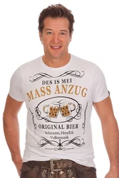 Hangowear Trachtenshirt CLEMENS schwarz/weiß