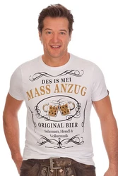Hangowear Trachtenshirt CLEMENS schwarz/weiß
