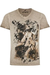 Hangowear Trachtenshirt THEO Herren beige/oliv