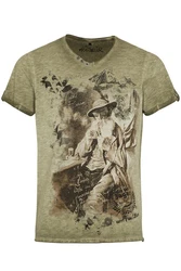 Hangowear Trachtenshirt THEO Herren beige/oliv