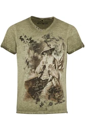 Hangowear Trachtenshirt THEO Herren beige/oliv