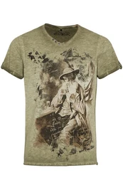 Trachtenshirt Trachtenshirt Herren - THEO - beige, oliv