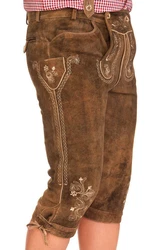 Stockerpoint Trachtenlederhose Kniebundlederhose JUSTIN 3 erdnuss/bison