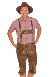 Stockerpoint Trachtenlederhose Kniebundlederhose JUSTIN 3 erdnuss/bison