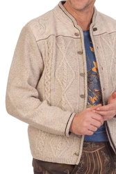 Spieth & Wensky Trachtenstrickjacke Herren BORIS dunkelbraun/natur