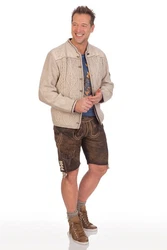 Spieth & Wensky Trachtenstrickjacke Herren BORIS dunkelbraun/natur