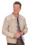Spieth & Wensky Trachtenstrickjacke Herren BORIS dunkelbraun/natur