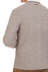 Spieth & Wensky Trachtenstrickjacke GOTTFRIED hellgrau/jeansblau