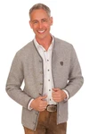 Spieth & Wensky Trachtenstrickjacke GOTTFRIED hellgrau/jeansblau