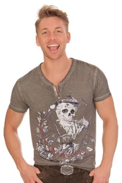Trachtenshirt Trachtenshirt Herren - OSKAR - stein