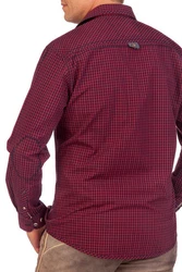 KRGER BUAM Trachtenhemd WASTL blau/rot