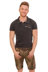 Hangowear Trachtenshirt ODOARDO Herren rot/anthrazit