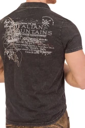 Hangowear Trachtenshirt ODOARDO Herren rot/anthrazit
