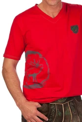Spieth & Wensky Trachtenshirt SANTO grün/rot