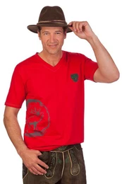 Trachtenshirt Trachtenshirt Herren - SANTO - grasgrn, rot
