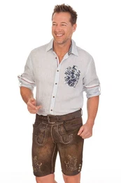 Trachtenlederhose Lederhose Herren kurz - BELA - mokka