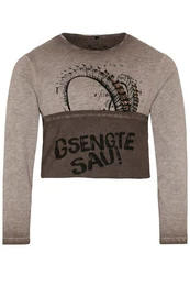 Strickpullover Longsleeve Herren - RUDI - braun