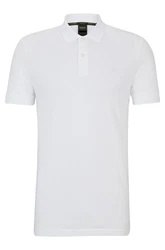 BOSS GREEN Poloshirt Pio 1 mit Polokragen weiß