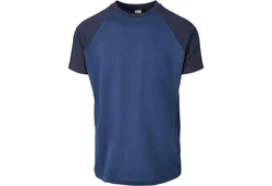 URBAN CLASSICS T-Shirt Raglan Contrast Tee Dunkelblau/Blau