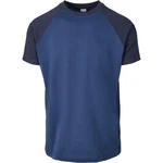 URBAN CLASSICS T-Shirt Raglan Contrast Tee Dunkelblau/Blau