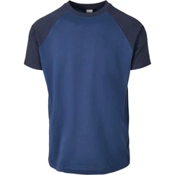 URBAN CLASSICS T-Shirt Raglan Contrast Tee Dunkelblau/Blau