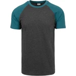 URBAN CLASSICS T-Shirt Raglan Contrast Tee Dunkelgrau/Grau/Dunkelgrün/Dunkelblau/Türkis/Hellgrau