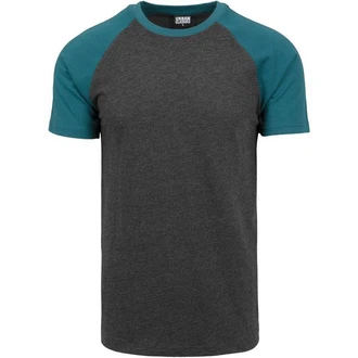 URBAN CLASSICS T-Shirt Raglan Contrast Tee Dunkelgrau/Grau/Dunkelgrün/Dunkelblau/Türkis/Hellgrau