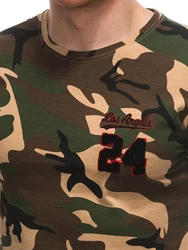 Edoti Print-Shirt Regular Fit Dunkelgrün