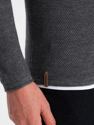 OMBRE Strickpullover Herrenpullover Rundhalsausschnitt Dunkelgrau/Grau/Dunkelblau/Hellgrau