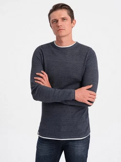 OMBRE Strickpullover Herrenpullover Rundhalsausschnitt