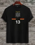 RMK T-Shirt Herren Shirt Trikot Fan Fuball Deutschland Germany EM WM 2024 Schwarz/Dunkelblau