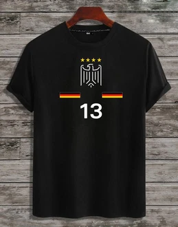 RMK T-Shirt Herren Shirt Trikot Fan Fuball Deutschland Germany EM WM 2024 Schwarz/Dunkelblau RMK T-Shirt Herren Shirt Trikot Fan Fuball Deutschland Germany EM WM 2024 Schwarz/Dunkelblau