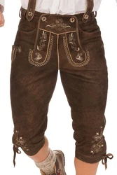 Stockerpoint Trachtenlederhose Kniebundlederhose JUSTIN 3 erdnuss/bison