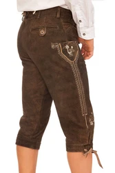 Stockerpoint Trachtenlederhose Kniebundlederhose JUSTIN 3 erdnuss/bison