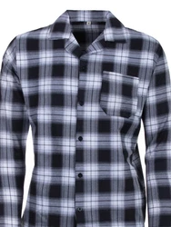 Henry Terre Schlafanzug Pyjama Set Langarm kariert