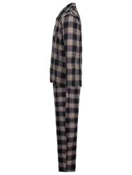 Henry Terre Schlafanzug Pyjama Set Langarm kariert