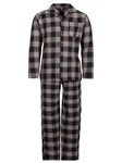 Henry Terre Schlafanzug Pyjama Set Langarm kariert