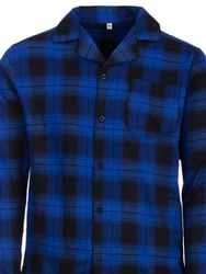 Henry Terre Schlafanzug Pyjama Set Langarm Blau/Dunkelblau/Hellblau
