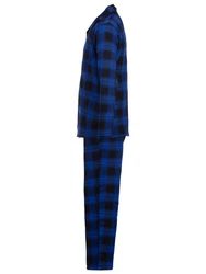 Henry Terre Schlafanzug Pyjama Set Langarm Blau/Dunkelblau/Hellblau