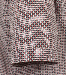 CASAMODA Kurzarmhemd B.D. Comfort Fit Braun/Rot/Bordeaux