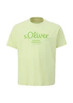 s.Oliver T-Shirt mit Label-Print Logo Gelb/Grün/Silber/Neonfarben/Hellgrün