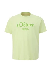 s.Oliver T-Shirt mit Label-Print Logo Gelb/Grün/Silber/Neonfarben/Hellgrün