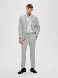 JDY Sakko Elegante Anzugjacke Herren Blazer Slim Fit Grau/Hellgrau