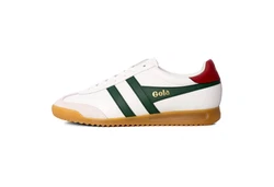 Gola Torpedo Leather Schnürschuh Sneaker weiß/grün/rot (G 45, F)