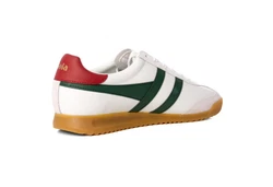 Gola Torpedo Leather Schnürschuh Sneaker weiß/grün/rot (G 45, F)