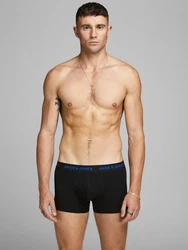 Jack & Jones Unterhemd Sense Trunks 3-Pack 3612 Dunkelgrün/Schwarz/Grau