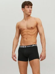 Jack & Jones Unterhemd Sense Trunks 3-Pack 3612 Schwarz/Rot/Grau/Dunkelrot/Dunkelgrau